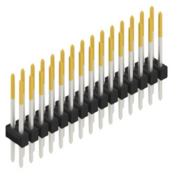 Pin header, 30 pole, pitch 2.54 mm, straight, black, SL212830S
