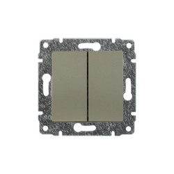 VENA Przycisk podwójny z klawiszem podświetlany bez ramki 10AX 250V 525020