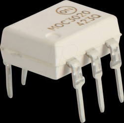 MOC3020M Optocoupler, triac output 6 kV, 400 V, 30 mA, DIP-6