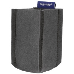 Magnetoplan 1227601 Small magnetic pen holder Grey WxHxD 60x100x60mm