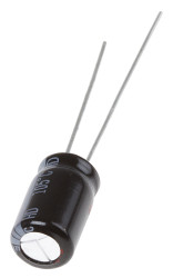 Kondensator 100μF 35V dc Radialny, Otwór przelotowy Panasonic roztaw: 2.5mm 6.3 (Dia.) x 11.2mm