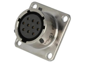 PT02A1210S23 Złącze okrągłe gniazdo kołnierz (4 otwory),na panel 10PIN