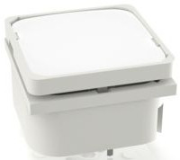 Short-stroke pushbutton, Form A (N/O), 100 mA/35 V, unlit , actuator (white), 2.9 N, THT, 3.14.001.501/0000