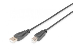 Kabel USB A/USB B M/M czarny 1m USB 2.0 HighSpeed AK-300105-010-S