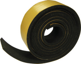 Sealing tape, 25 x 3 mm, EPDM, black, 10 m, 10187890