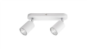 Lampa Oprawa Siena-Alu-W/S 2Xgu10 Biała Ze Srebrnym Przegubem