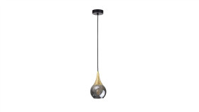 Lampa Wisząca Nowoczesna 1Xe27 Lacrima Smoky/Gold