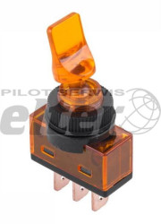 Przełącznik dźwigniowy "LIZAK" 20A/12V żółty