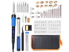 Pirograf wypalarka do drewna 100W lutownica grotowa zestaw 42 elementów ddoD1kit1