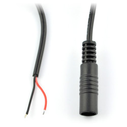 Gniazdo DC 5,5/2,1mm z przewodem 1m
