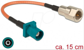 89834 HF cable, FAKRA Z plug &gt; FME plug, 15cm