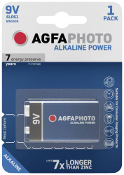 Bateria 9 V AgfaPhoto 6LR61, alkaliczno-manganowe, 1 szt.