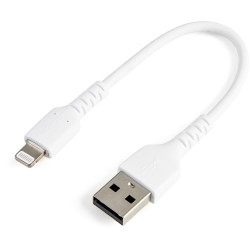 Kabel USB Złącze A USB A Złącze B Lightning dł. 150mm Wytrzymały kabel Apple Lightning USB 2.0 kolor: Biały