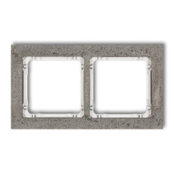 DECO Ramka uniwersalna podwójna - beton (ramka: ciemnoszary spód: biały) ciemny szary 28-0-DRB-2