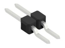 Pin header, 2 pole, pitch 2.54 mm, straight, black, 10050150