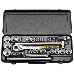 Draper 50650 1/2&quot; Sq. Dr. Elora Metric and Imperial Socket Set (28 Piece)