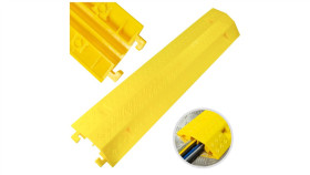 Najazd Kablowy Próg Osłona Kabli Pe (Polietylen) Żółty 2 Kanały 6 Ton 97Cm Neku