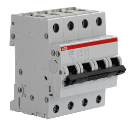 Wyłącznik nadprądowy MCB, Typ C, 4-biegunowy, 25A, 125V, 440V, na szynę DIN, ABB S204M-C25, S200M