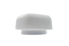 PLAFON G-1, E27, 60W, biała-stal malowana proszkowo, klosz matowy-szkło, mały kwadrat, IP20 G01 G-1