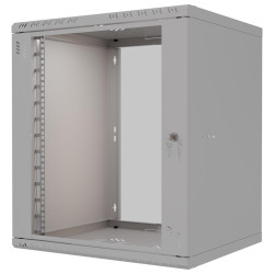 Szafa wisząca Standard 19" 12U, 450mm, drzwi szklane, szara
