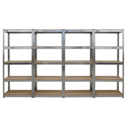 Sealey AP6150GSCOMBO Racking Unit 5 Shelf 150kg Capacity Per Level - Set of 4