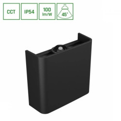 Kinkiet LUNARIX 1 2W CCT IP54 RA90 110x100x40 CZARNY, ŚWIECI GÓRA/DÓŁ