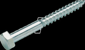 190224 Hexagon wood screw 8x80 mm SW13, pack of 25
