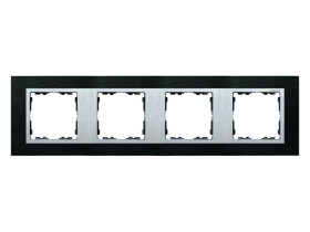 SIMON 82 Ramka 4 poczwórna łupek/ ramka pośrednia aluminum mat 82947-63 KONTAKT SIMON