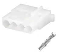 TH4-G/3 gniazdo zasilające na kabel 4 piny (+ terminale żeńskie) raster: 5.08mm - opakowanie 3 sztuki