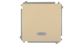 Simon Basic Łącznik Jednobiegunowy Z Podświetleniem, Szybkozłącza, Beżowy...