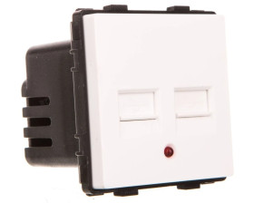 TouchMe Gniazdo 2xUSB 2,1A/5V białe TM626W