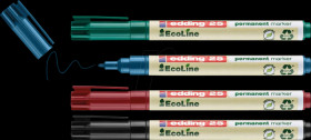4-25-4 EcoLine permanent marker, assorted in 4 colours