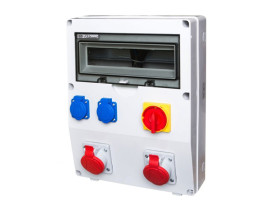 Rozdzielnica budowlana RB 14M gniazda 2x16A/5 2x250V 0-1 IP54 RSE-05 942102 ELEKTROMET