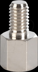 M30005.01.65 Spacers, metal, 6-edge, M3, 5 mm