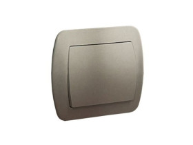 AKORD Wyłącznik pojedynczy satyna metalik AW1/29 KONTAKT SIMON