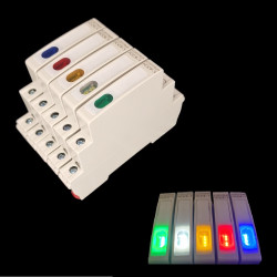 Lampka kontrolna LED Wskaźnik napięcia 9mm Szyna DIN 230V IP20