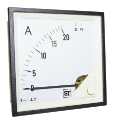 Amperomierz analogowy panelowy AC zakres 0 → 20A wysokość wycięcia: 92mm wartość 20A +55°C Sifam Tinsley