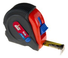 Miara zwijana stalowa 5 m x 19 mm magnes, 3 blokady zwijania taśmy 27C145