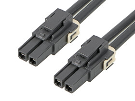 Molex Kabel przewód-płytka 2 216400 Żeńskie 600V Mega-Fit 150 mm 2 Czarny Żeńskie Mega-Fit