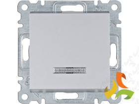 LUMINA Wyłącznik schodowy kontrolny srebrny WL0222 HAGER