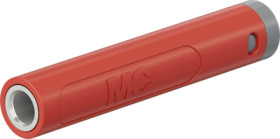 4 mm socket, crimp connection, 1.0 mm², mounting Ø 8 mm, red, 64.2062-22