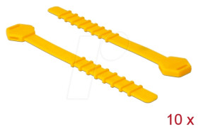 18830 Silicone cable organiser, 10 pieces, yellow