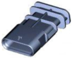 Plug, unequipped, 5 pole, straight, 1 row, black, 1-2141520-1