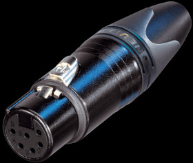 NC6FXX-B XLR 6pole female cable connector, black