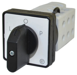 Łącznik krzywkowy pulpitowy z płytą czołową i tabliczką, uszczelniony, 25A, L-0-P, 3 fazy T0-Ł S25JDG9151 C6
