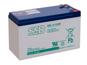 Akumulator AGM 12V 9Ah faston 6.3 SSB SBL9-12HR
