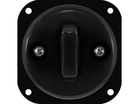 Łącznik pojedynczy Retro ceramic bez ramki, 10A-250V~, czarny