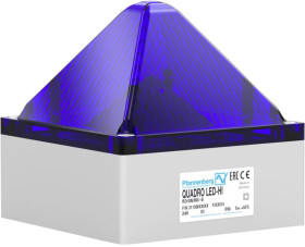 Sygnalizator świetlny Pfannenberg QUADRO LED HI 90-253 AC BU niebieski Flesz, światło migające, światło ciągłe 230 V/AC