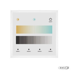 Naścienny dotykowy panel DALI master LED CCT 4 sceny TD2-S(W)