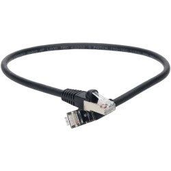 TruConnect TRUP6A0.50BK 0.5mtr CAT 6A S/FTP LSZH Full Copper Patch Lead - Black